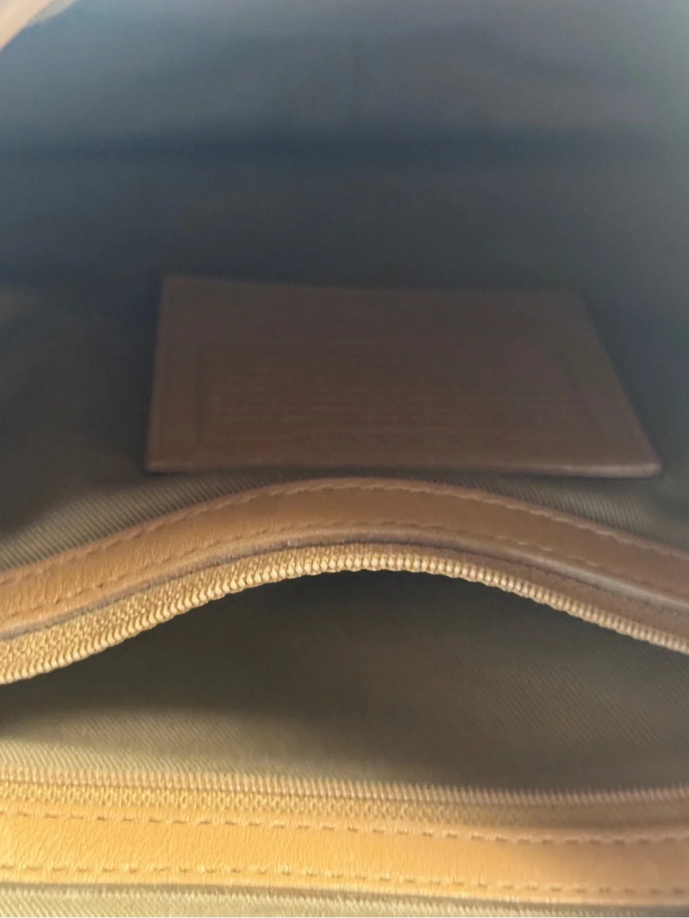 Coach Caramel Leather Shoulder Bag with Turnlock